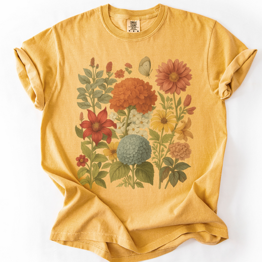 Hydrangea Bloom  -  Comfort Colors Relaxed Fit Premium T Shirt