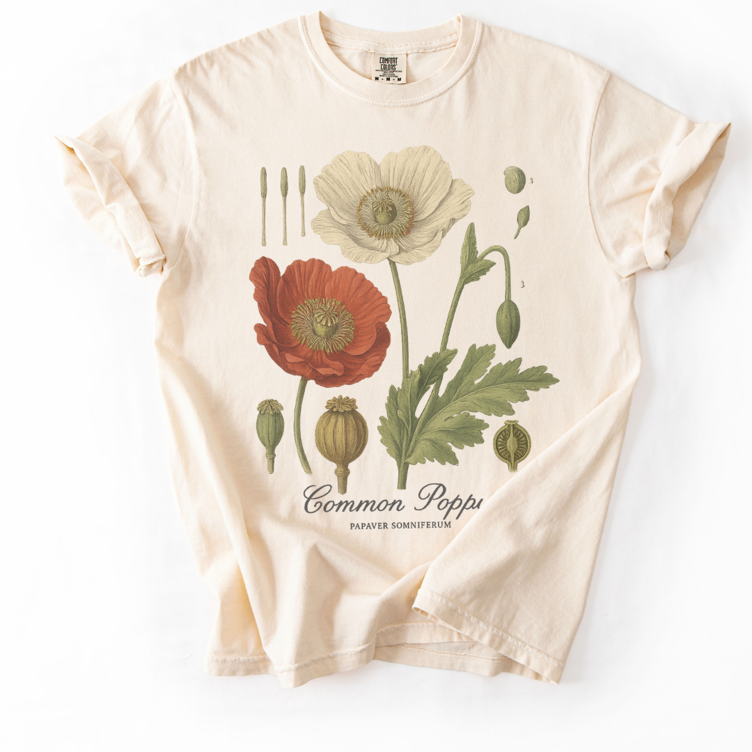 Common Poppy - Comfort Colors Relaxed Fit Premium T Shirt
