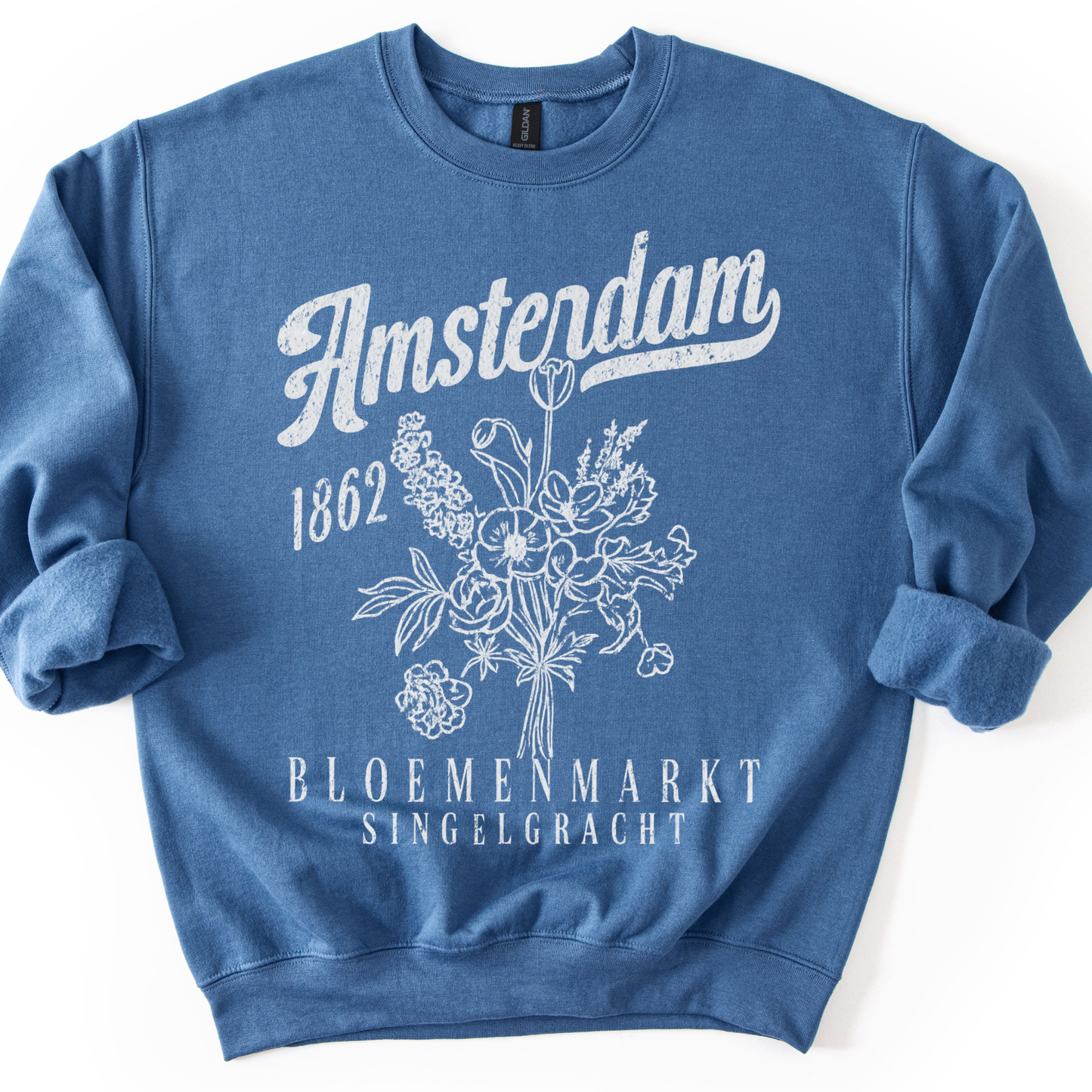 Amsterdam Flower Market - Crewneck Fleece Sweatshirt