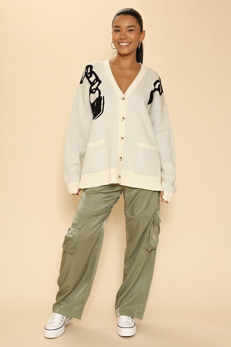 Lock and Key Chain Cardigan