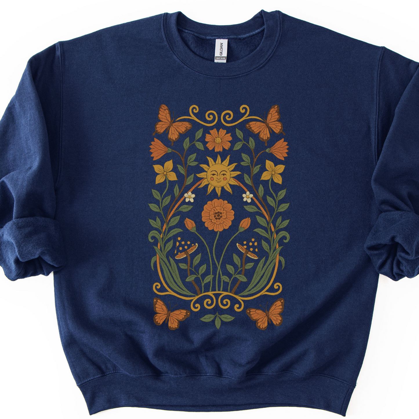 Golden Butterfly - Gildan Crewneck Sweatshirt