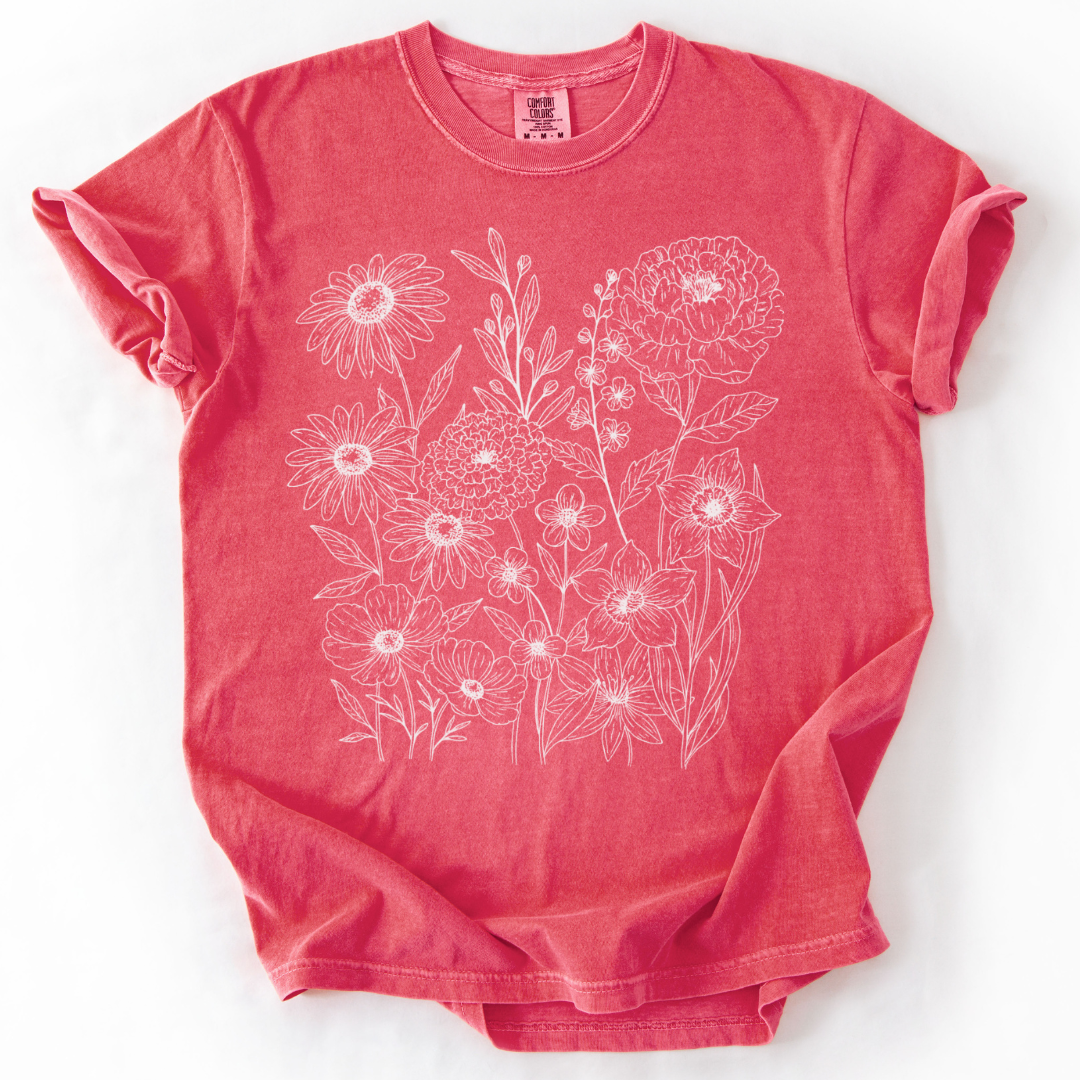 Petal Cartography - Comfort Colors Relaxed Fit Premium T Shirt