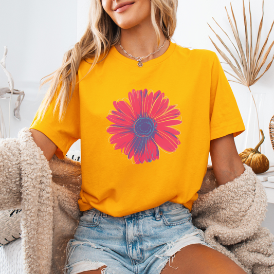 Warhol Flower - Bella Canvas Super Soft Fitted T Shirt