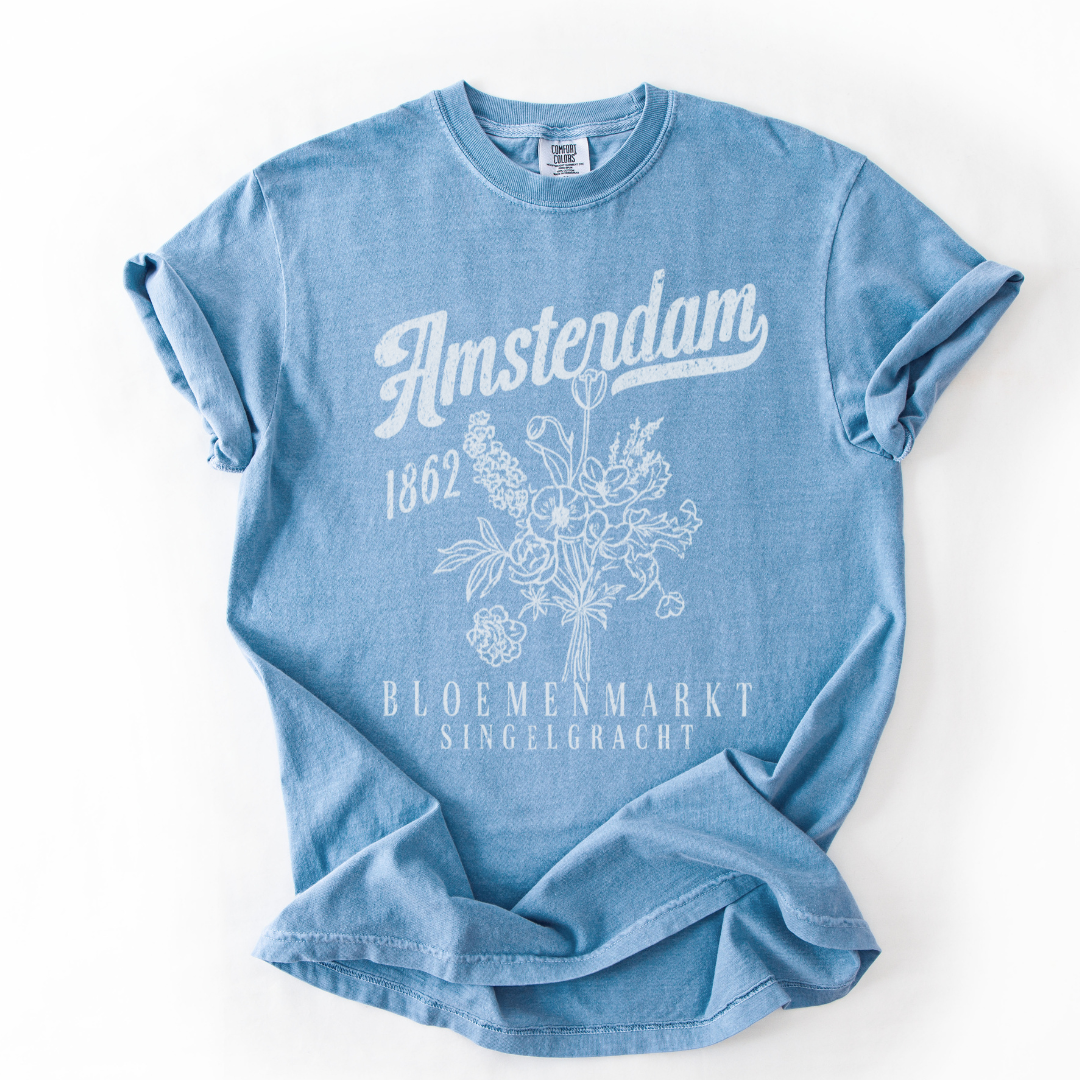 Amsterdam Flower Market - Comfort Colors Relaxed Fit Premium T Shirt