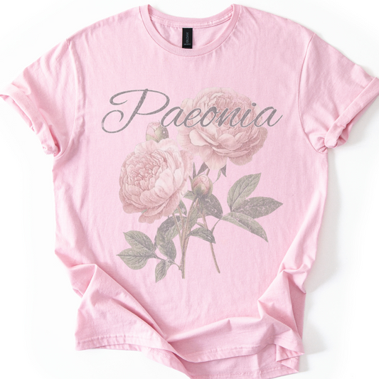 Paeonia, Vintage Tee  - Gildan Lightweight Premium T Shirt