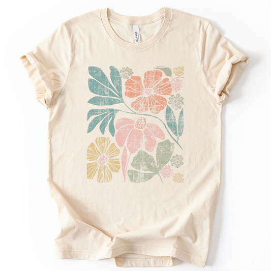Artistic Boho, Vintage Distressed Print - Bella Canvas Super Soft Fitted T Shirt