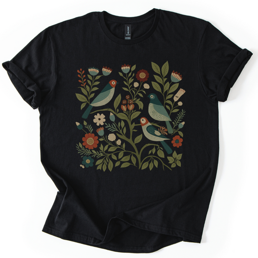 Folk Aviary  - Gildan Lightweight T Shirt