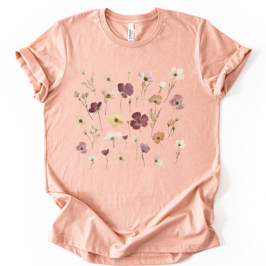 Vintage Floral - Bella Canvas Super Soft Fitted T Shirt