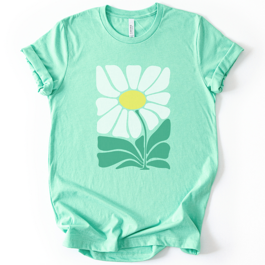 Abstract Daisy - Bella Canvas Super Soft Fitted T Shirt