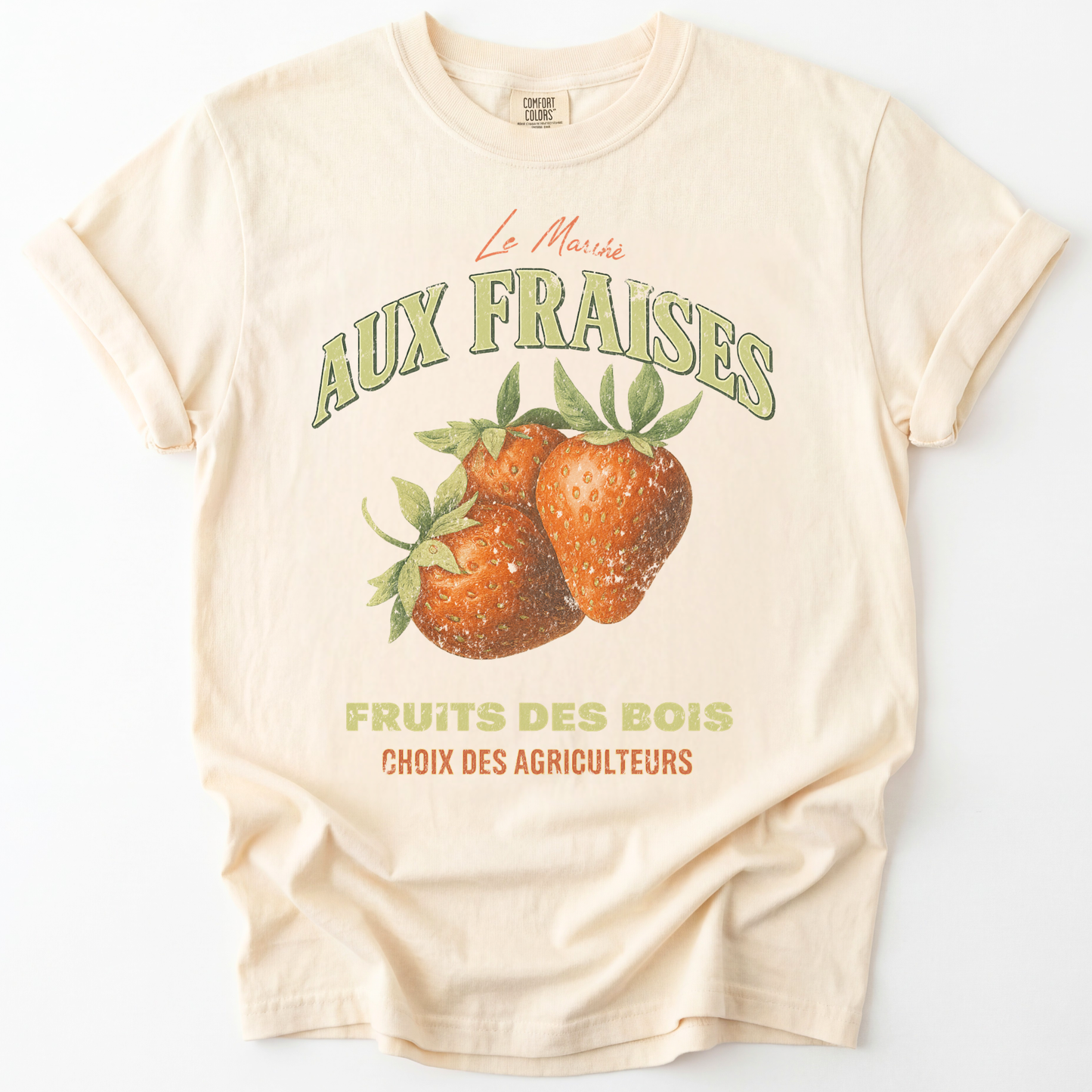 Aux Fraises - Relaxed Fit Vintage Wash T Shirt