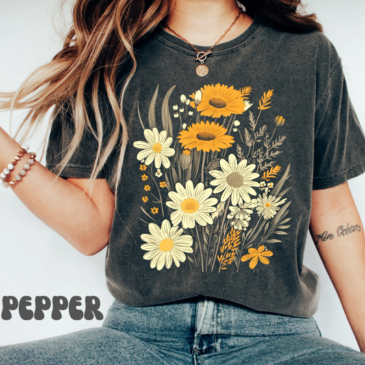 Painted Wildflowers -  Comfort Colors Relaxed Fit Premium T Shirt