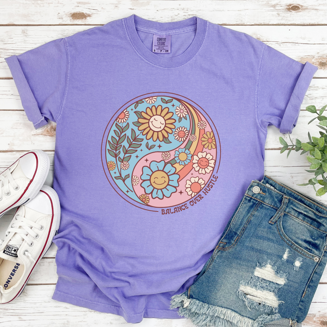 Flowers and Yang - Comfort Colors Relaxed Fit Premium T Shirt
