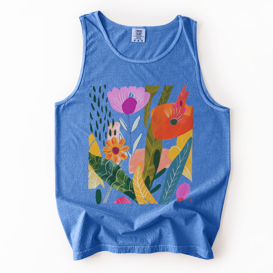 Modern Art Plant Print - Comfort Colors Premium Tank Top