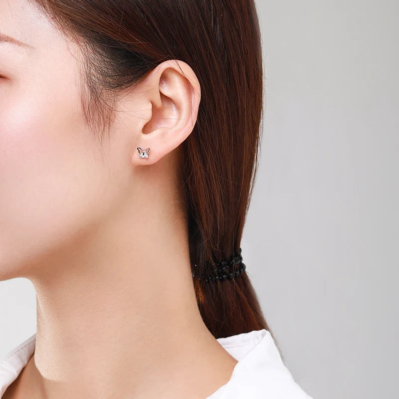 925 Sterling Silver Butterfly Stud Earrings