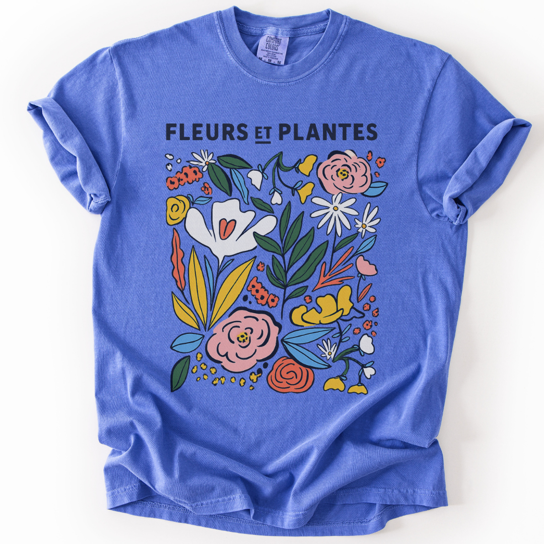 Fleurs Et Plantes - Comfort Colors Relaxed Fit Premium T Shirt