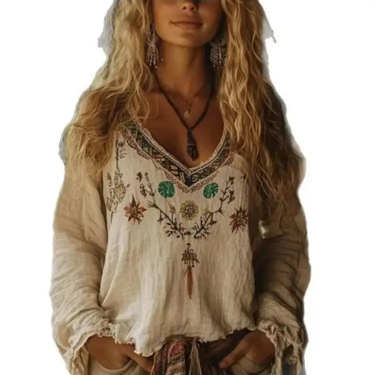 Ethnic Style Bohemian Blouse