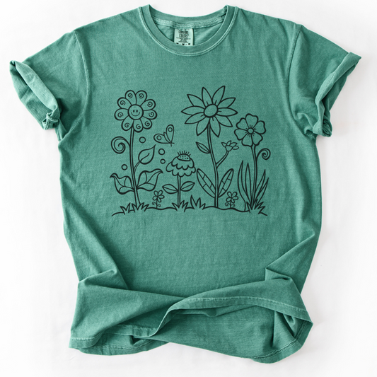 Garden Doodle  - Comfort Colors Relaxed Fit Premium T Shirt