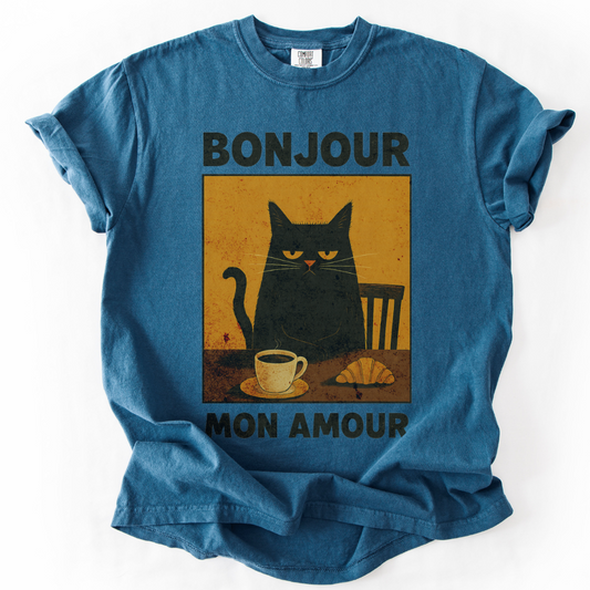 Bonjour Mon Amour -  Comfort Colors Relaxed Fit Premium T Shirt
