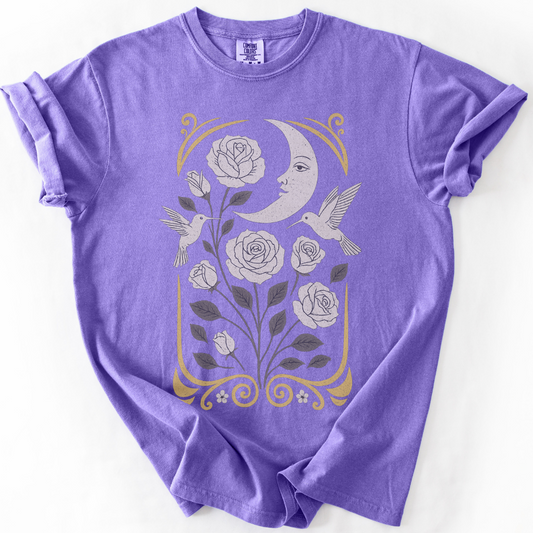 Moonlight Floral -  Comfort Colors Relaxed Fit Premium T Shirt