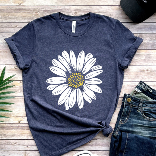 Daisy Flower - Bella Canvas Super Soft Fitted T Shirt