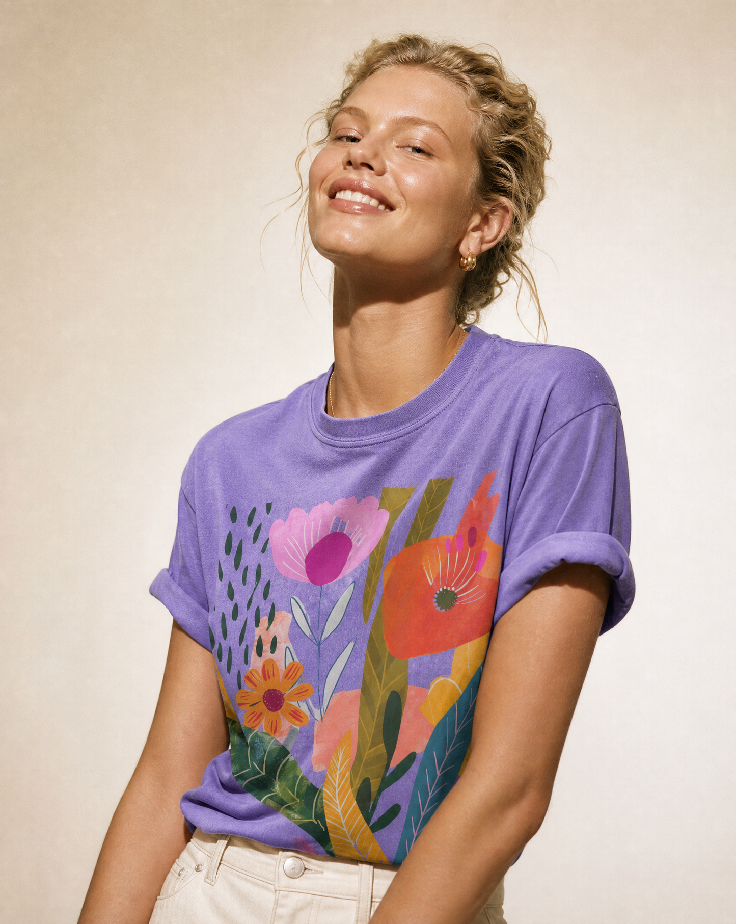 Modern Art Plant Print - Comfort Colors Relaxed Fit Premium T Shirt