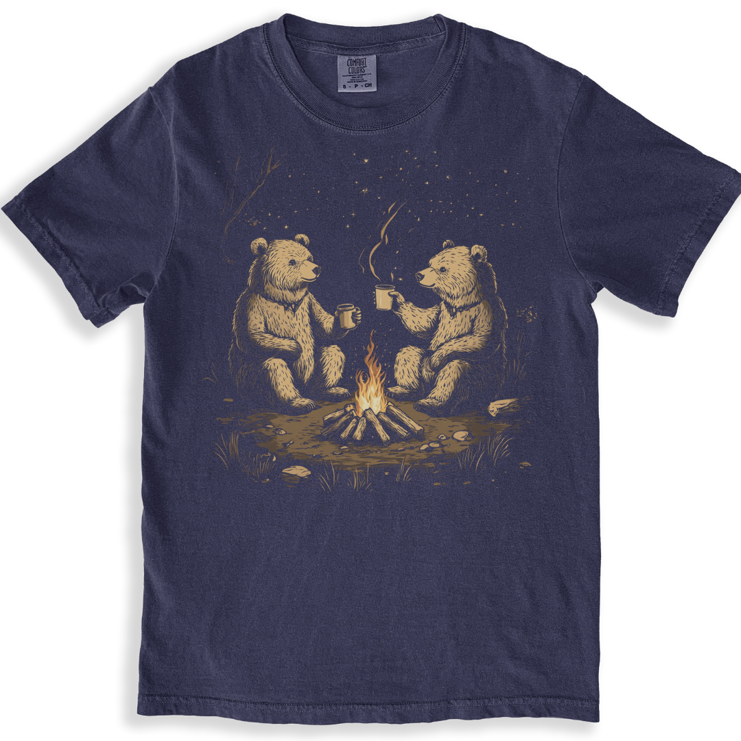 Camping Bears - Comfort Colors Relaxed Fit Premium T Shirt