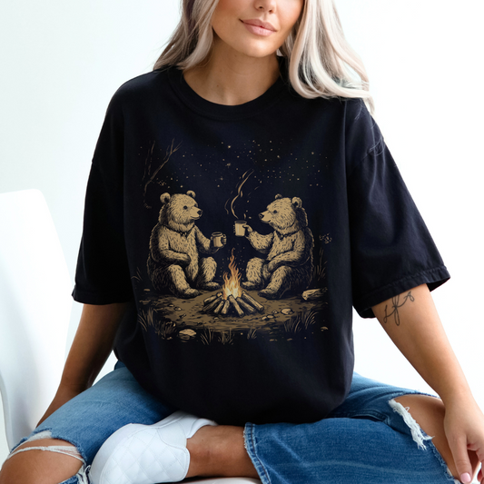 Camping Bears - Comfort Colors Relaxed Fit Premium T Shirt