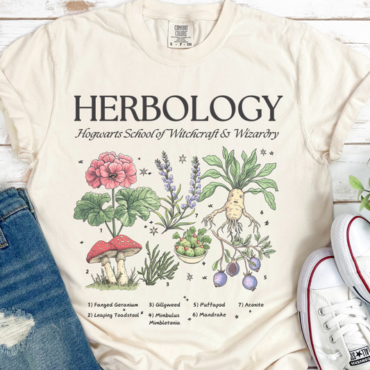 Herbology , Hogwarts School Of Witchcraft & Wizardry - Comfort Colors Relaxed Fit