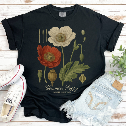Common Poppy -  Comfort Colors Relaxed Fit Premium T Shirt