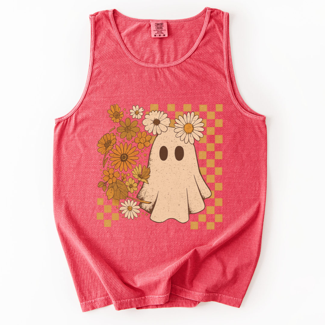 Floral Ghost - Comfort Colors Premium Tank Top