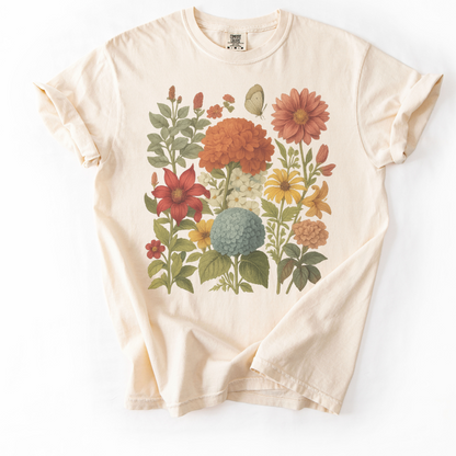 Hydrangea Bloom  -  Comfort Colors Relaxed Fit Premium T Shirt