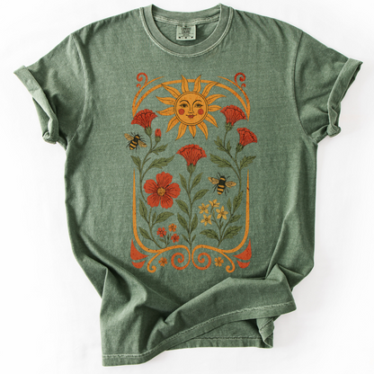 Golden Floral -  Comfort Colors Relaxed Fit Premium T Shirt
