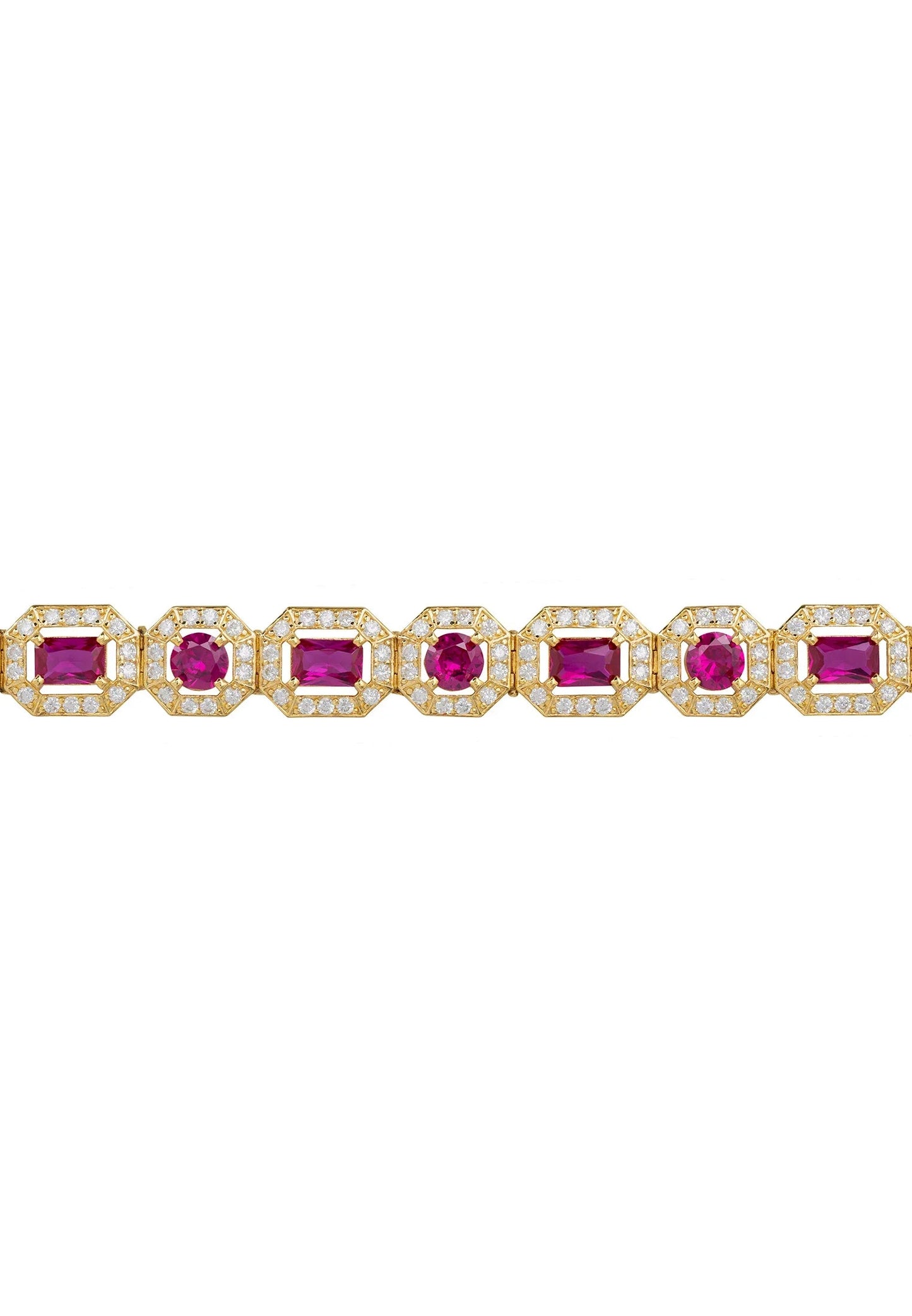 Whistledown Ruby Gemstone Bracelet Gold
