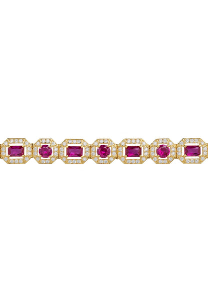 Whistledown Ruby Gemstone Bracelet Gold