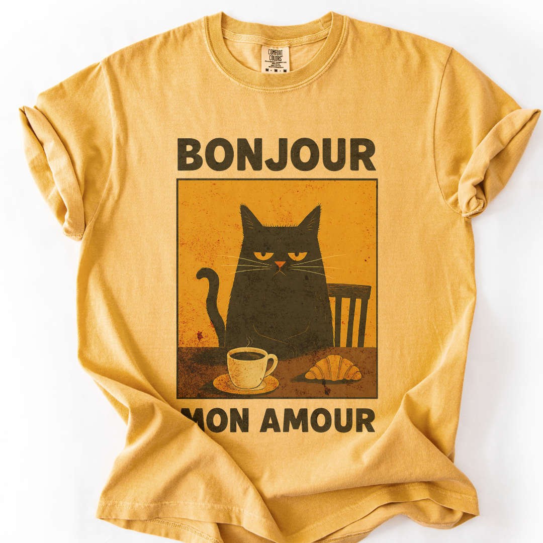 Bonjour Mon Amour -  Comfort Colors Relaxed Fit Premium T Shirt