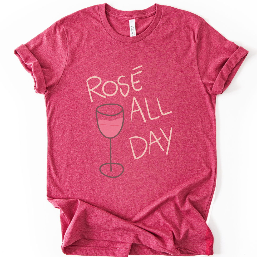 Rose All Day - Bella Canvas Super Soft Fitted T Shirt