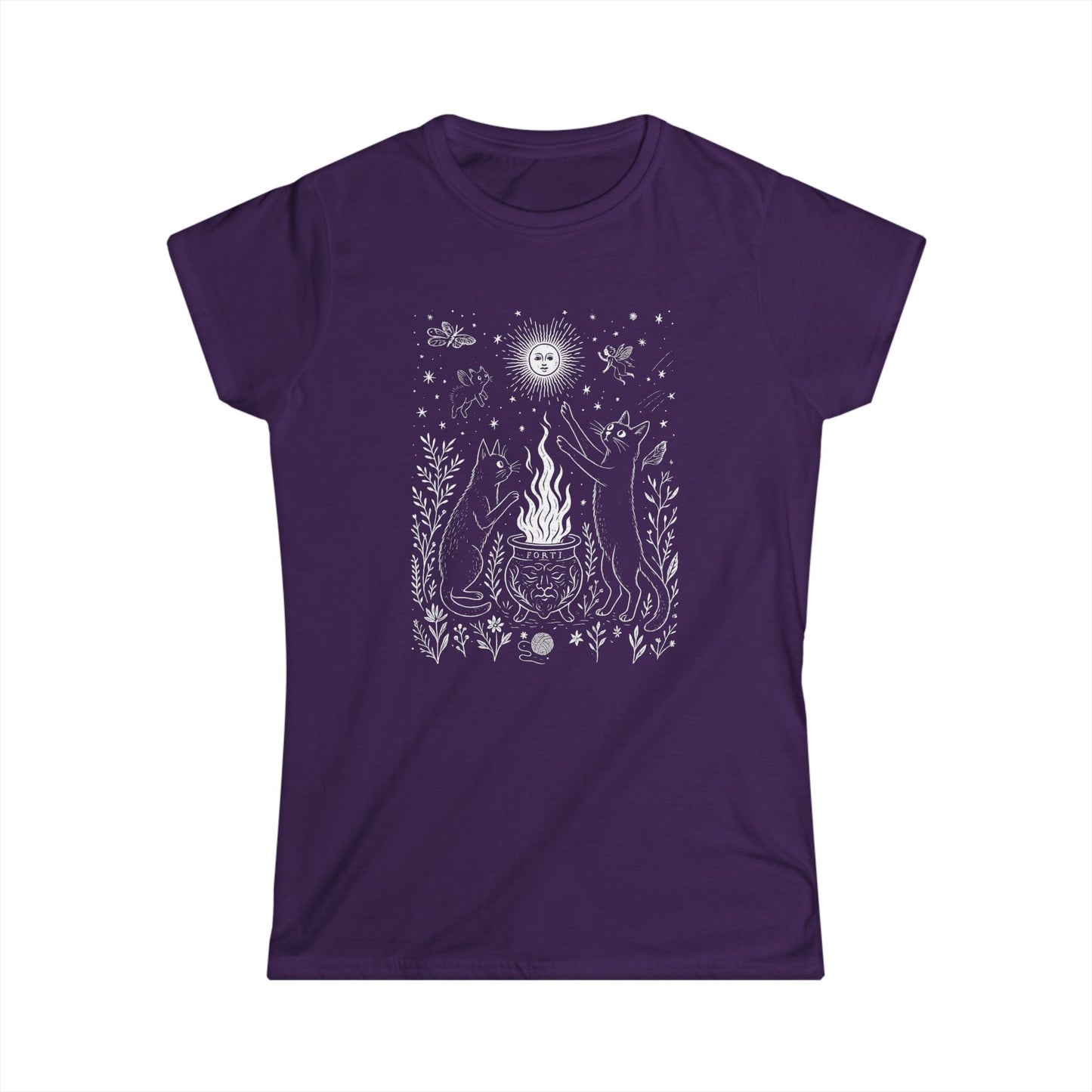 Midnight Meowgic - Women's Softstyle Tee