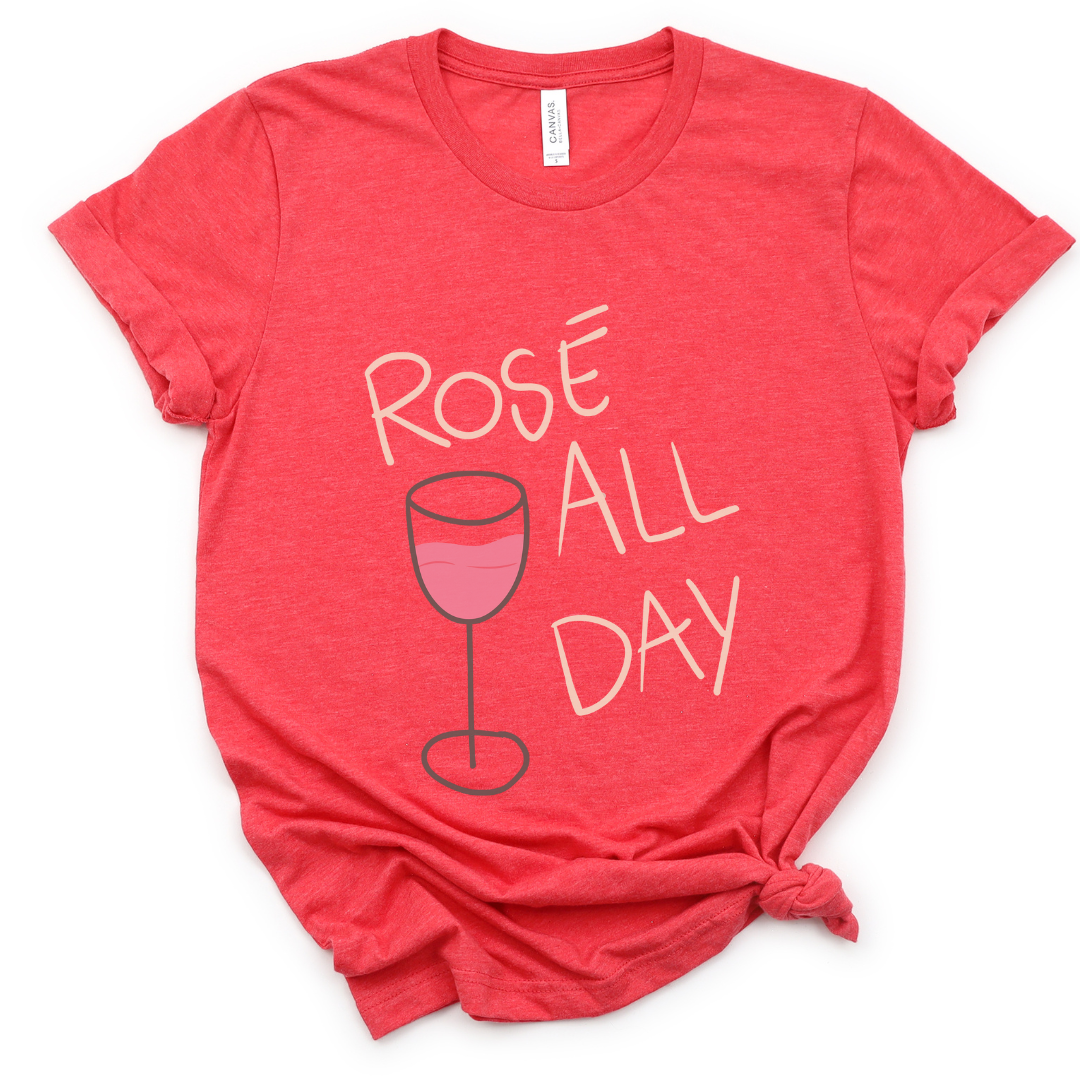 Rose All Day - Bella Canvas Super Soft Fitted T Shirt