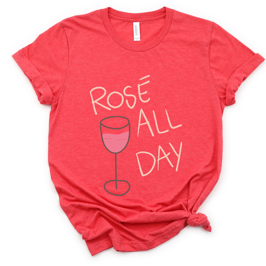 Rose All Day - Bella Canvas Super Soft Fitted T Shirt