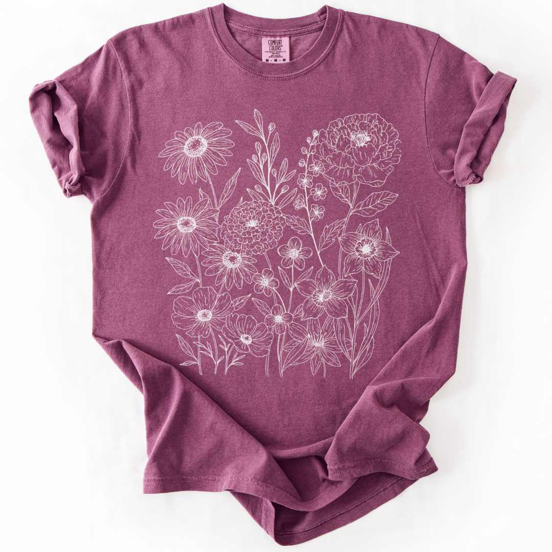 Petal Cartography -  Comfort Colors Relaxed Fit Premium T Shirt