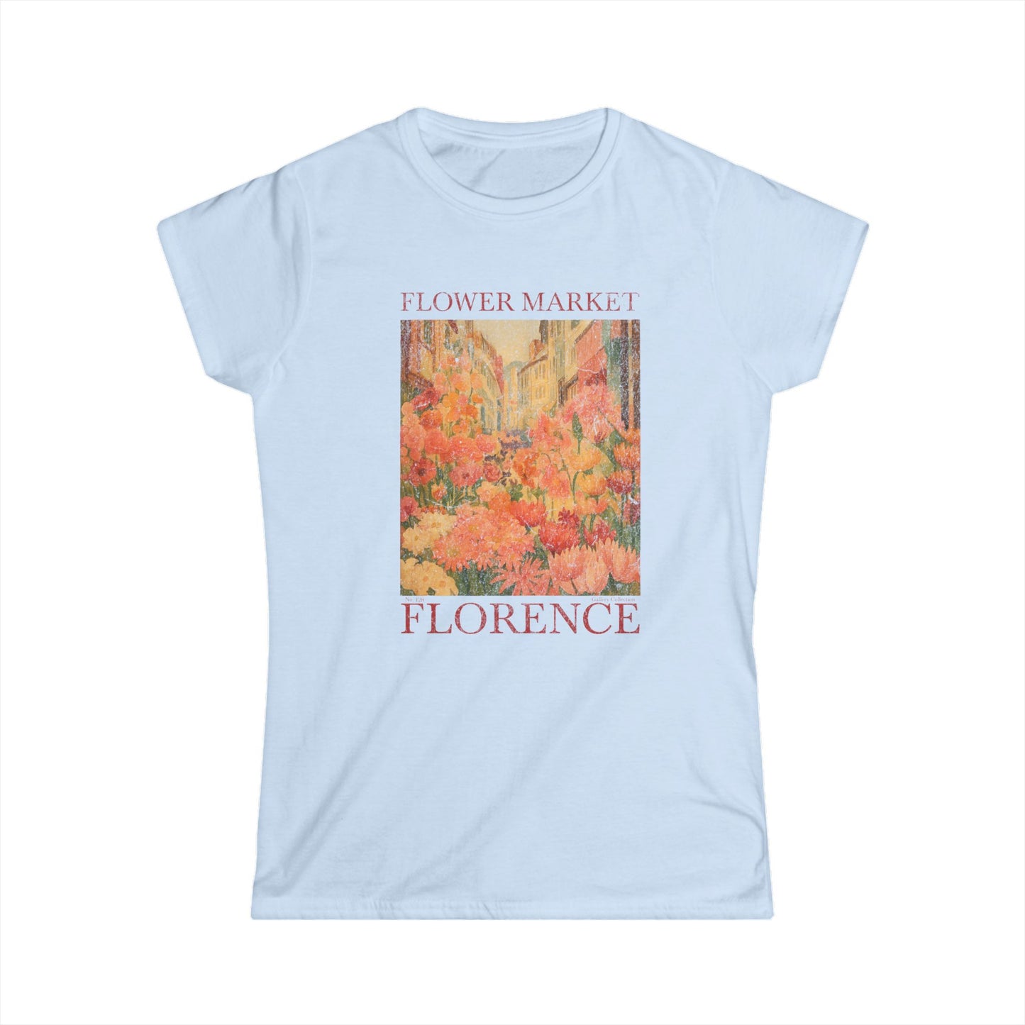 Flower Market, Vintage Distressed Poster - Women's Softstyle Tee