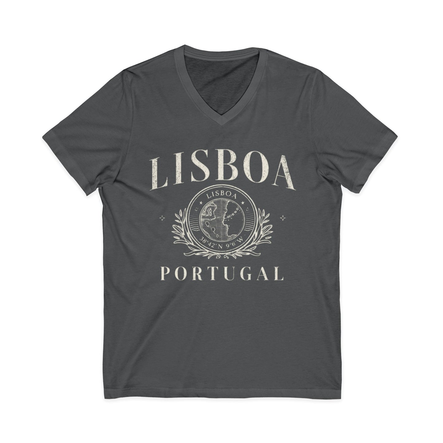 Lisboa Portugal - Short Sleeve V Neck