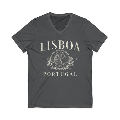 Lisboa Portugal - Short Sleeve V Neck