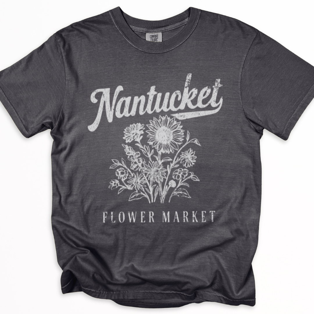 Nantucket Flower Market - Comfort Colors Relaxed Fit Premium T Shirt