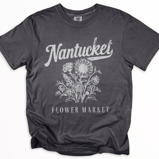 Nantucket Flower Market - Comfort Colors Relaxed Fit Premium T Shirt