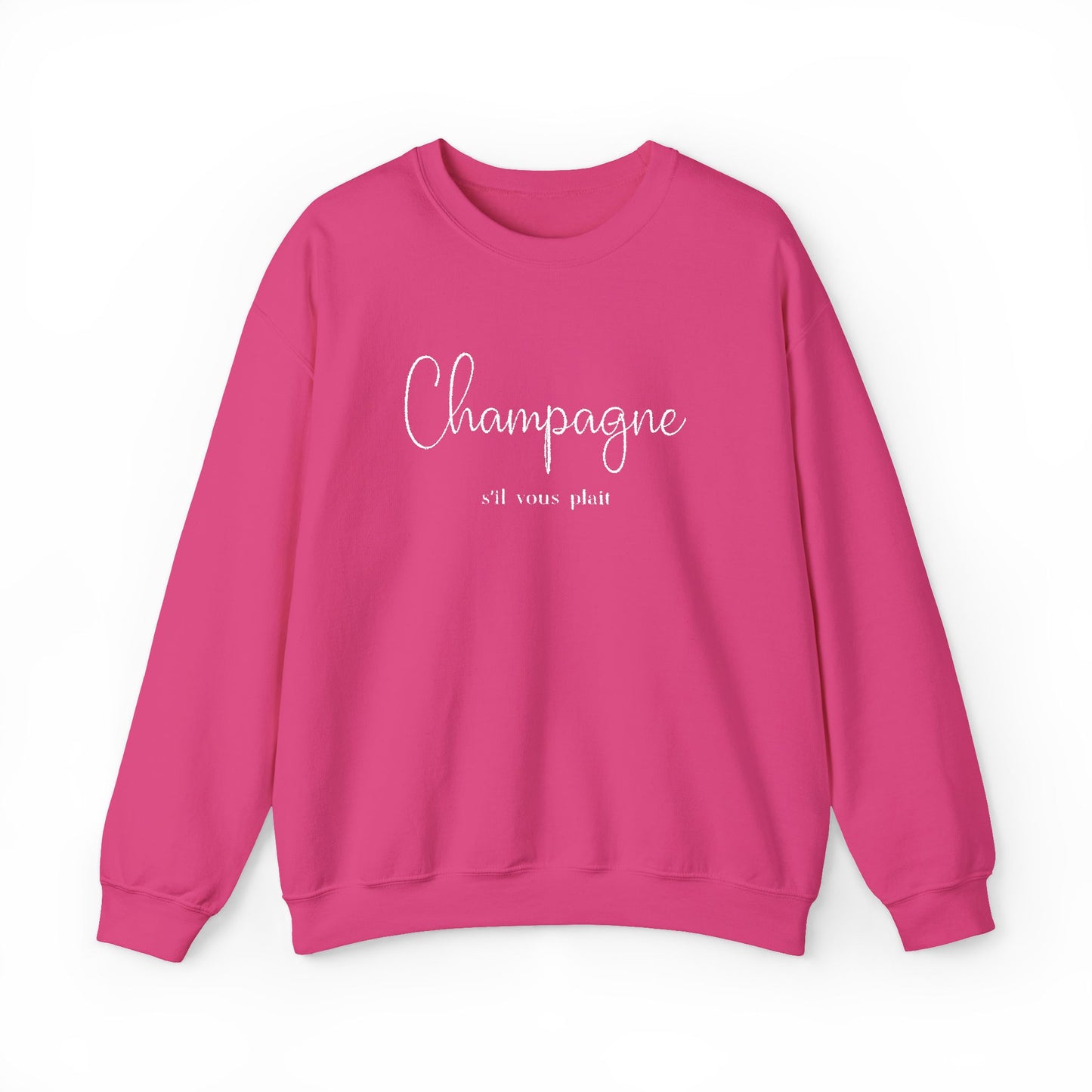 Champagne, s'il vous plait.  - Embroidery,  Crewneck