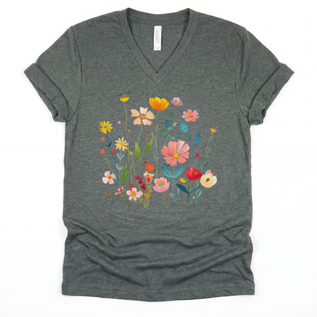 Wilderness of Color - Short Sleeve V-Neck Tee