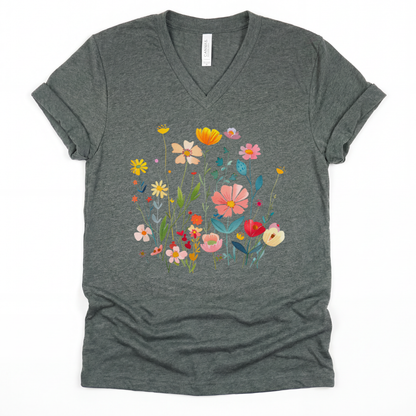 Wilderness of Color - Short Sleeve V-Neck Tee