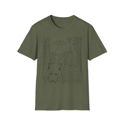 Capybara Selfie Line Art