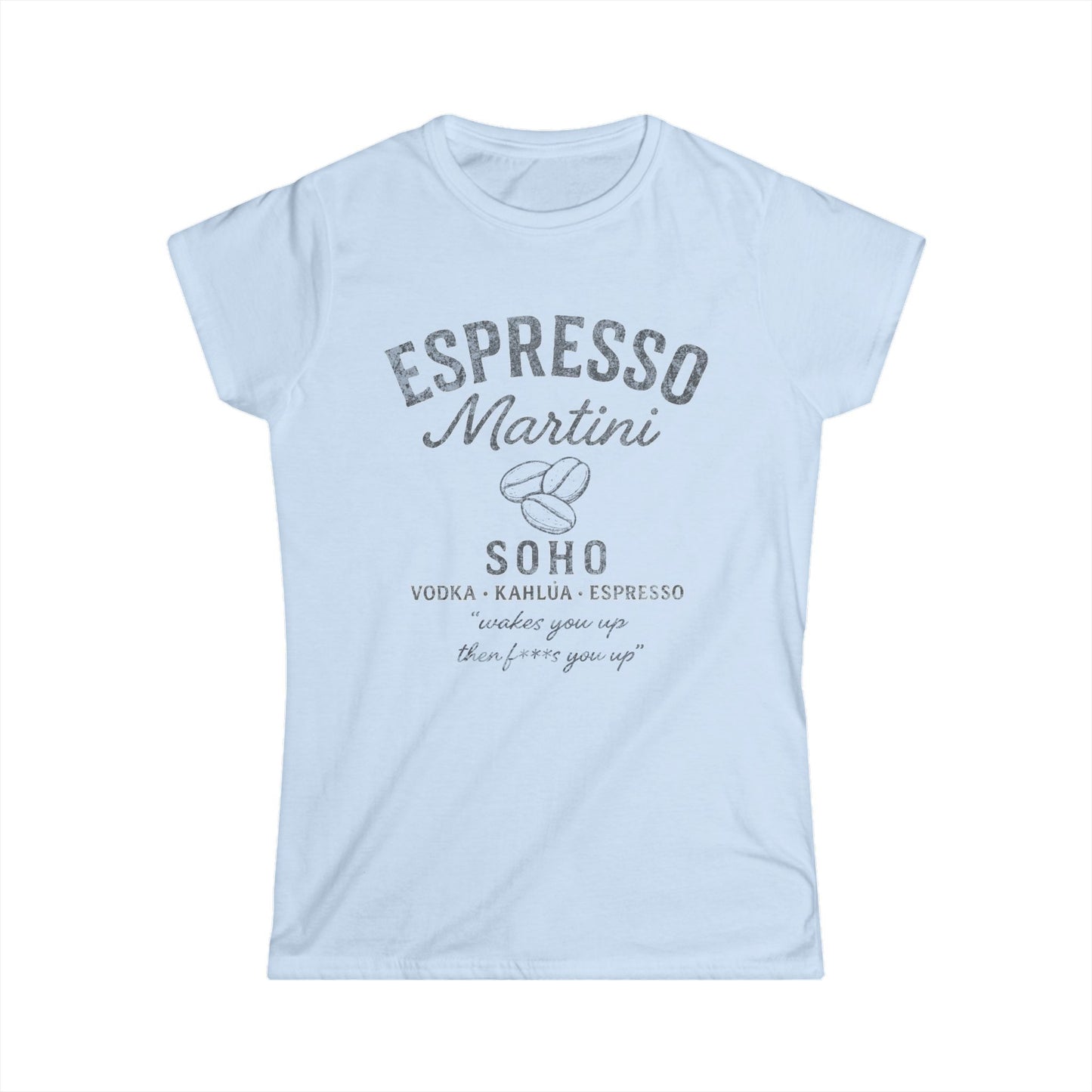 Espresso Martini, Vintage Faded Print - Women's Softstyle Tee